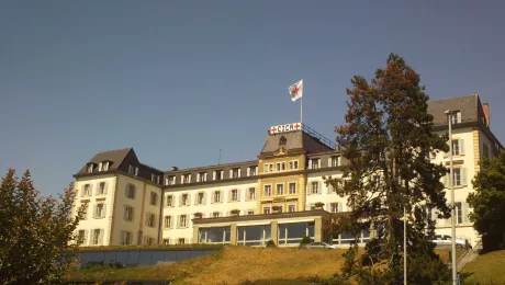 The headquarters and the Humanitarium of the International Committee of the Red Cross (ICRC), in Geneva, Switzerland. Photo: Ypsilon from Finland / Creative Commons