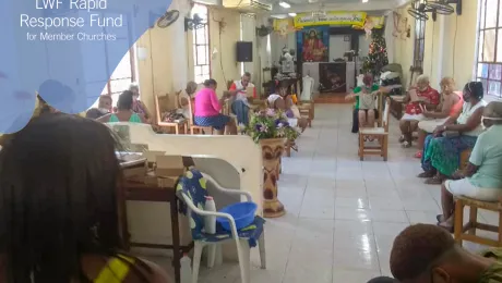 In one of its COVID-19 response activities, the Cuban Lutheran church organized a community lunch for 320 people including members of the congregations of Cristo Vive, Cristo Redentor, Nuestro Salvador and Aposento Alto. Photo: IEU-SL