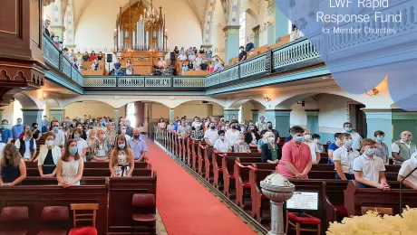 On 12 July, a confirmation service was held in Murska Sobota, observing the distancing and other rules. Photo: ECS