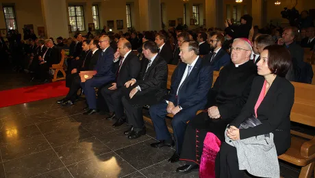 High-level guests at the church service marking the return of the Cathedral St Peter and Paul. Photo: ELKRAS/Elena Djakiwa