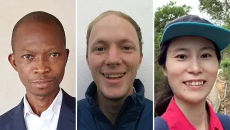 Scholars in the LWF âComing together meetingsâ included, from left: Emmanuel Lanbon (Ghana), Hans-Christoph Thapelo Lange (South Africa) and Haihong Lin (Hong Kong). Photo: Courtesy