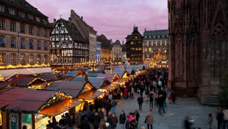 A view of the Christmas market in Strasbourg, France. Photo: PhotothÃ¨que Alsace/Ch. Hamm