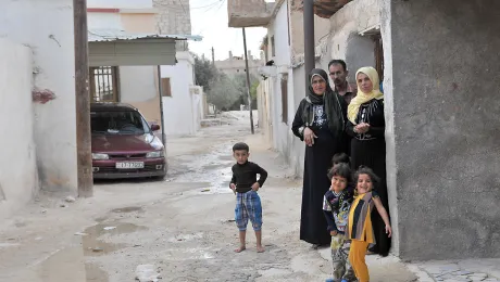 Syrian refugees living in the host community of Al Mafraq, ten kilometres from Zaatari camp, Jordan. Photo: LWF/ M. Renaux