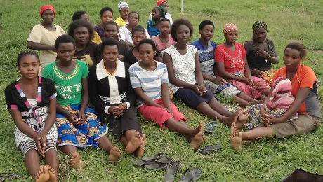 Young women in Rwamwanja settlement were one of the focal groups in the consultations. Photo: LWF/ S. Oftadeh