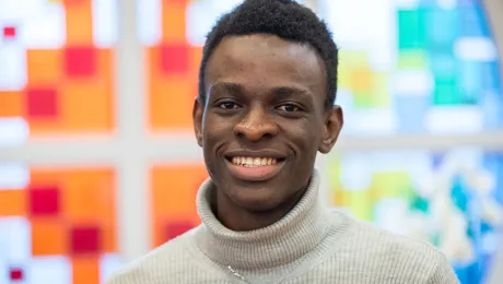 Emmanuel, a Nigerian student who fled from Ukraine and has been welcomed in Budapest by staff and students at the Theological Institute of the Evangelical Lutheran Church in Hungary. All photos: LWF/A. Hillert