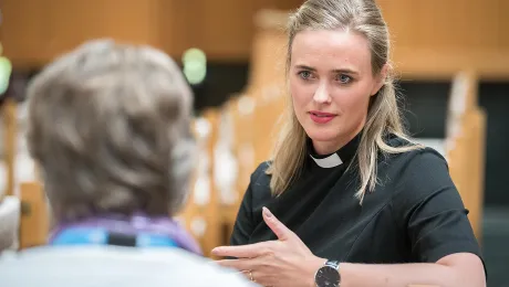 Thuridur BjÃ¶rg Wiium Arnadottir is one of the youngest Lutheran pastors, serving in The Evangelical Lutheran Church of Iceland. Photo: LWB/Albin Hillert