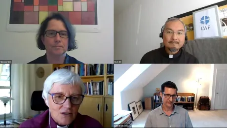 A screenshot of the webinar on the churchesâ response to populism. Photo: LWF