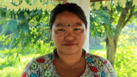 Amrita Rai works as a volunteer in Sanischare Refugee Camp. Photo: LWF Nepal