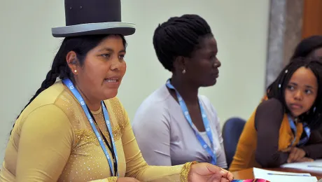  An LWF participant at the gender justice training course, Rita Flore, says the pain of discrimination drives her determination to overcome the situation. Photo: LWF/S.Gallay