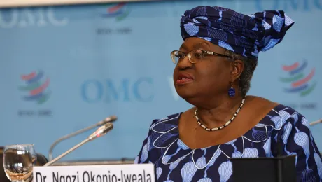 Dr Ngozi Okonjo-Iweala during the selection process for director general of the World Trade Organization. Photo: Â©WTO/Jay Louvion