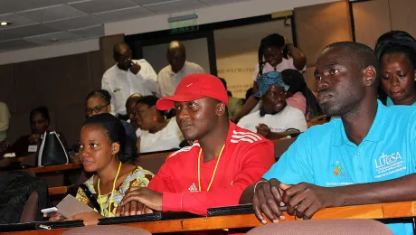 African youth at the LWF climate project training, Johannesburg, South Africa. Photo: LUCSA