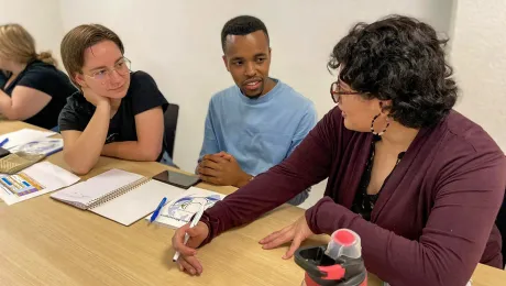 A group of participants during the June 2022 Peace Messengers training in Geneva. Photo: LWF/S. Sullivan