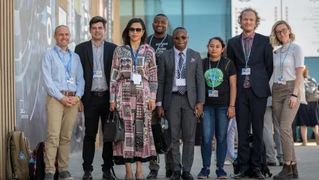 LWF delegates with Vahinala Raharinirina, director of the president’s cabinet of Madagascar, to reach out to the government to promote climate and social justice in the country.