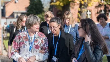 Staff from multi-purpose cash assistance centres across Poland – established to support incoming refugees to Poland from Ukraine – gather in Bytom for a full-week training in 'community-based psychosocial support' provided through ACT Church of Sweden. All photos: LWF/Albin Hillert