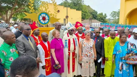 The President of the Evangelical Lutheran Church of the Central African Republic (EEL-RCA), Rev. Joseph Ngoe, celebrates the church’s centenary together with local and international guests. Photo: EEL-RCA