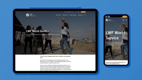 Screenshot of the new LWF World Service website. Photo: LWF/ S. Gallay