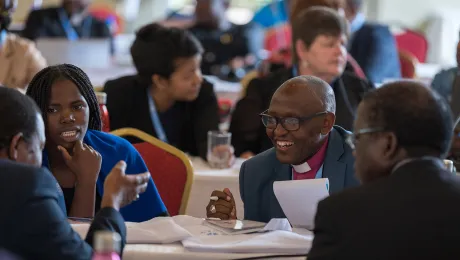 Space for exchange and praying together to promote communion-building: At the beginning of the new year, church leaders of the Africa Region met for an online meeting. That new format supports in-person meetings like the Africa Pre-Assembly held in May last year. Photo: LWF/Albin Hillert