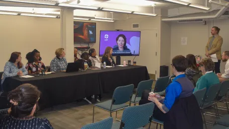 On opening day of CSW68, LWF panelists take part in a discussion on ways in which they are working to financially empower women. Photo: St Peter’s Church NY/J. Lewis