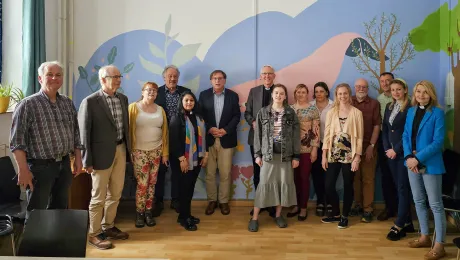 Members of the LWF European Diaconal Process working group, when they visited the Dévai Fogadó community center in Budapest. Photo: ELCH