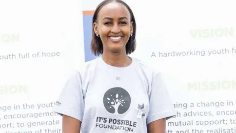 LWF Council member Ms Phiona Uwase, Lutheran Church of Rwanda, is a volunteer at the It’s Possible Foundation in Kigali. She is one of the 37 people who have completed the LWF training on theology, gender justice, and leadership education. Photo: Private