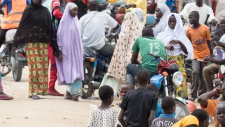 Mokolo, Cameroon: Today is market day, and refugees and host communities alike gather to sell and buy goods in Minawao. Photo: LWF/Albin Hillert