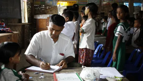 Better education for residents of the Ohn Taw Gyi camp, Myanmar. Photo: LWF Myanmar/Isaac Kyaw Htun Hla