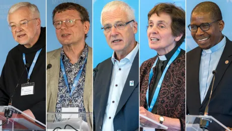 Leaders of global church bodies greeting the LWF at its Council meeting expressed hope and commitment for continued collaboration in dialogues, shared witness and service to the world. Photo: LWF/Albin Hillert