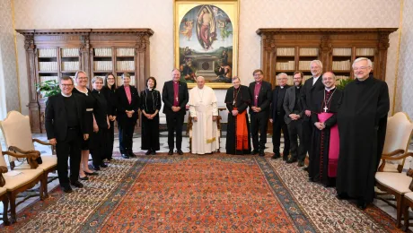 Pope Francis meets with LWF delegation in private audience in the Vatican. Photo: VaticanMedia