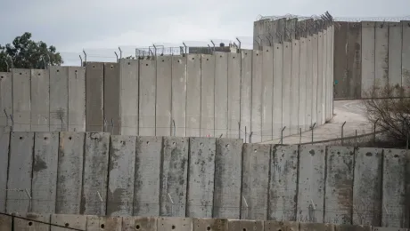 25 February 2020, Jerusalem: The separation wall closes off Bethany from Ras al Amoud near the Mount of Olives. Photo: LWF/Albin Hillert