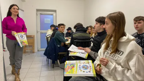 Students attend language classes in Nitra, Slovakia. Photo: LWF/ R. Meissner