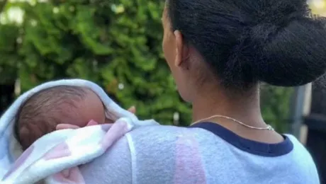 Eritrean woman with her newborn baby