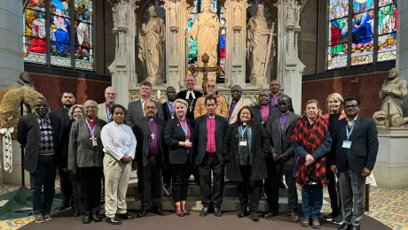 Ronel participants in the Castle Church in Wittenberg, Germany. Exploring historical sites in Luther’s home town was part of the program. Photo: LWF/ K. Kiilunen