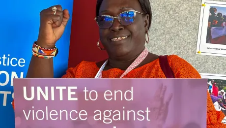 Gender Justice Advocate Ms. Aissatou from the Evangelical Lutheran Church of Cameroon at the 2023 LWF Assembly in Kraków, Poland. Photo: LWF