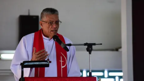 Durante la celebración de los 275 años de la Iglesia en New Amsterdam, Guyana. Foto: FLM/Eugenio Albrecht