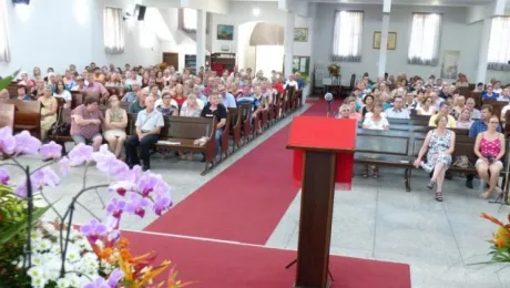 Culto alusivo a los 120 años de la Comunidad Cristo Salvador, en la Barra del Río Cerro en Jaraguá do Sul, Brasil. Foto: Portal Luteranos