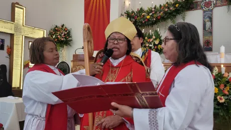 La Rev. Guadalupe Cortéz fue elegida por un período de cuatro años al frente del Sínodo Luterano Salvadoreño. Foto: Sínodo Luterano Salvadoreño.