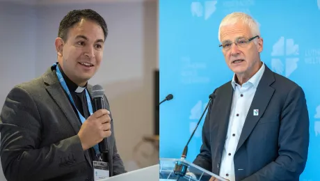 Rev. Dr Johannes Zeiler from the Church of Sweden and Jean-Daniel Plüss from the European Pentecostal Charismatic Research Association, co-chairs of the 2nd phase of the Lutheran Pentecostal dialogue. Photos: LWF/A. Hillert