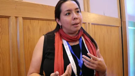 Arisbé Gómez, representante del Sínodo Luterano Salvadoreño en la 12ª Asamblea de la Federación Luterana Mundial (FLM). Photo: LWF/Brenda Platero