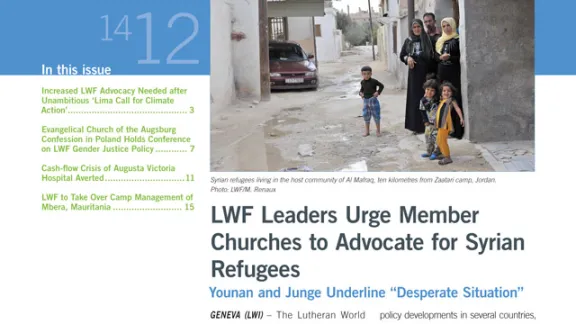 Lutheran World Information PDF edition - 2014