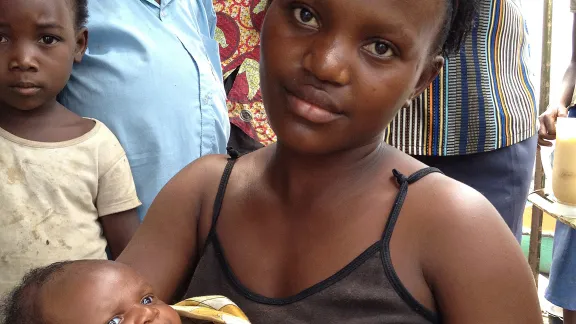 Mary Maurita and newborn Chance. Photo: ACT/DCA/Mai Gad