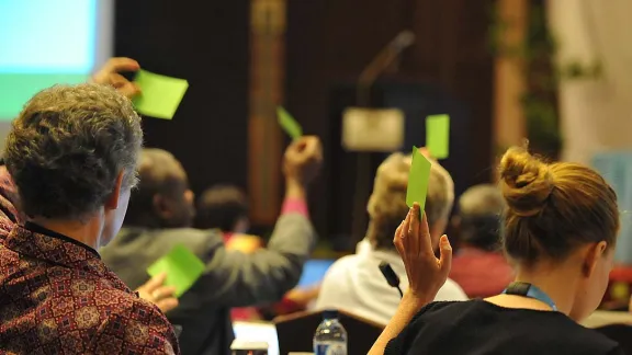 Council members vote on LWF decisions. Photo: LWF/M. Renaux