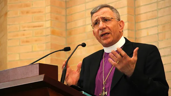 LWF President Bishop Munib A. Younan addresses the Council 2012 in BogotÃ¡, Colombia Â© LWF/Milton Blanco