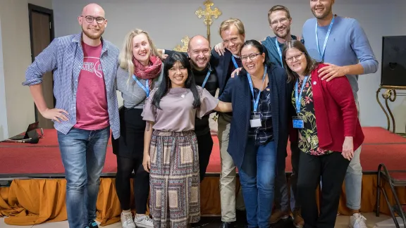 Young Lutherans gathered at the global consultation in Addis Ababa, Ethiopia, in October 2019 on the theme of 'We believe in the Holy Spirit: Global Perspectives on Lutheran Identities'. Photo: LWF/Albin Hillert