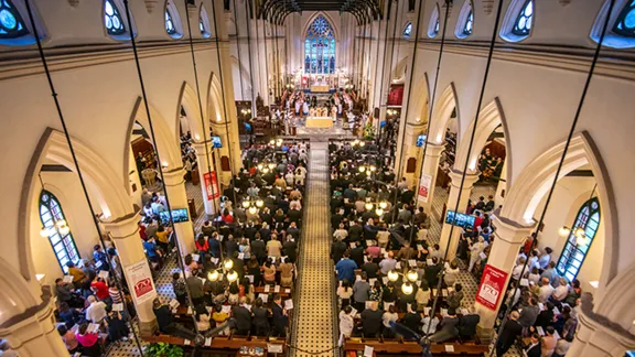 The congregation at St John's Cathedral, Hong Kong, for the official opening of ACC-17. Photo: ACNS