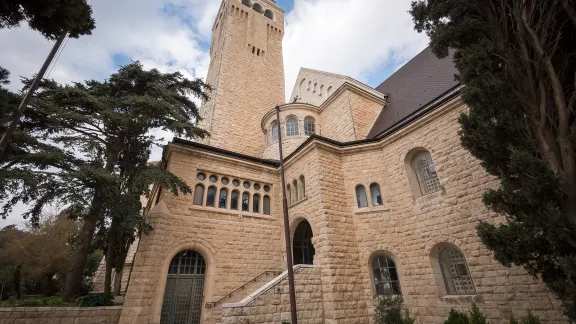 Augusta Victoria Hospital, providing life-saving cancer treatment for five million Palestinians in the West Bank and Gaza. Photo: LWF/Albin Hillert