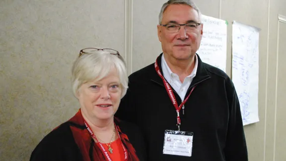 Adele Finney, The Primate’s World Relief and Development Fund, und Robert Granke, Canadian Lutheran World Relief. Foto: André Forget