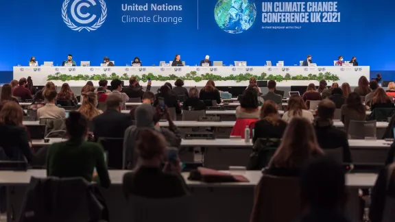 Glasgow war Gastgeber der UN-Klimakonferenz COP26, auf der die Staats- und Regierungschefs der Welt zusammenkamen, um über eine Antwort auf die anhaltende Klimakrise zu verhandeln. Foto: LWB/Albin Hillert