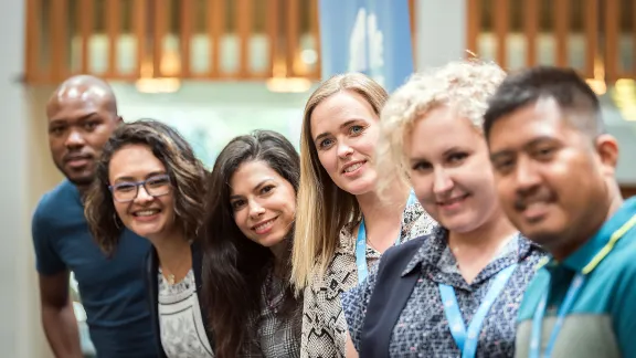 Youth members of the LWF Council gather ahead of the 13 to 18 June meeting Photo: LWF/Albin Hillert