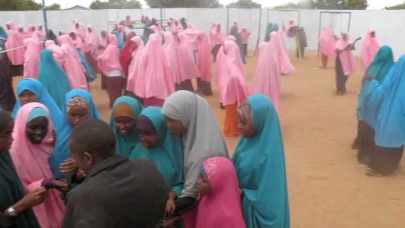 Dadaab is the worldâs largest cluster of refugee camps, with a population of more than 350,000 people. At its Kambioos camp, LWF provides dedicated areas for girls that offer activities and protection. Photo: LWF