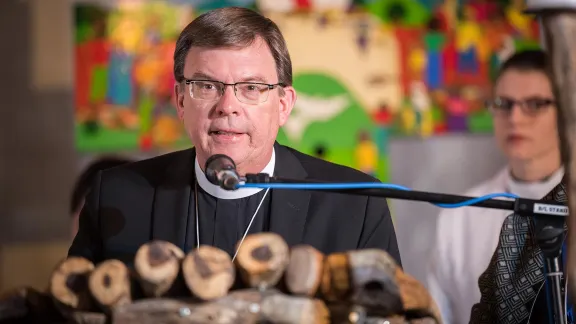 Prof. Dr Dirk Lange speaking at the LWF Assembly in Namibia. Photo: A.Hillert/LWF